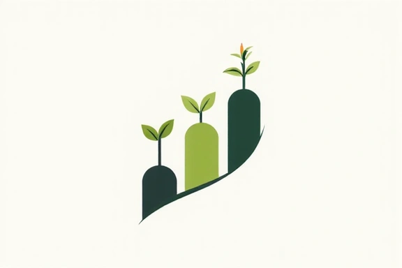 Imagen abstracta que representa el apoyo continuo o el progreso, como una planta creciendo o un camino que asciende.